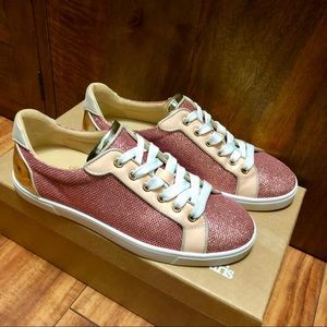 Christian Louboutin Seava Flat Glitter - size 37.5